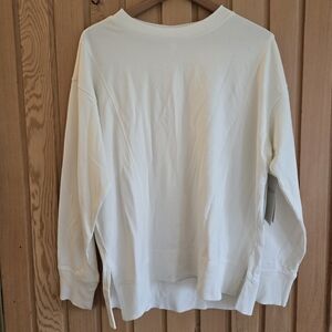 NWT | Zella Off-White Long Sleeve Top | Size S | Workout/lounge